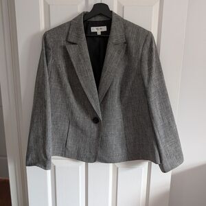 Jones Studio Separates Gray Textured Single-Button Women's Blazer